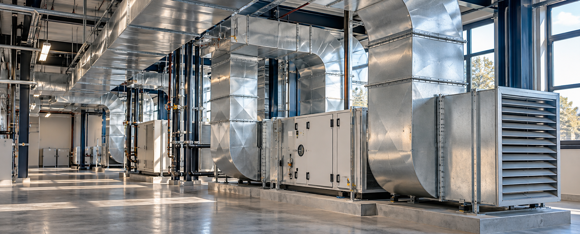 Installed HVAC ductwork